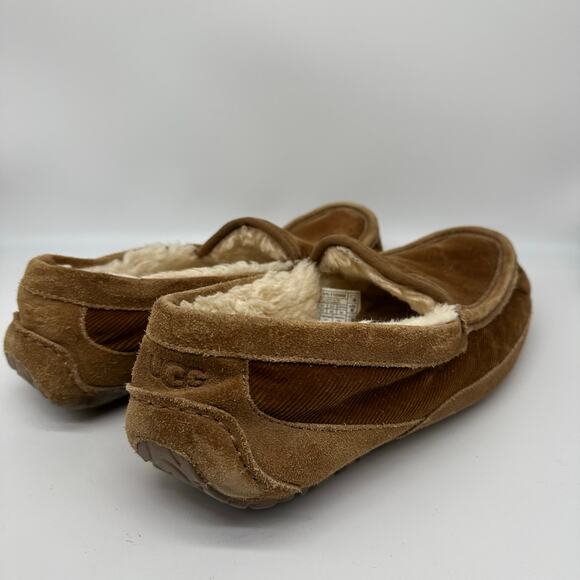 Ugg Ascot Chestnut Brown Corduroy Moccasin Slippers Mens Size 12 main image 7
